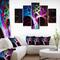 Designart - Magical Multi color Psychedelic Tree - Contemporary Canvas Art Print